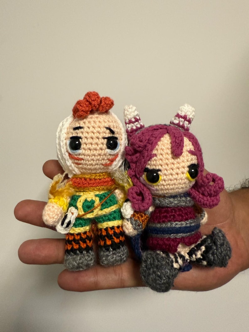 Xayah & Rakan Keychain Plushie, League of Legends Xayah and Rakan, Xayah Keychain, Rakan Keychain, Xayah Gift, League of Legends Gift, LOL