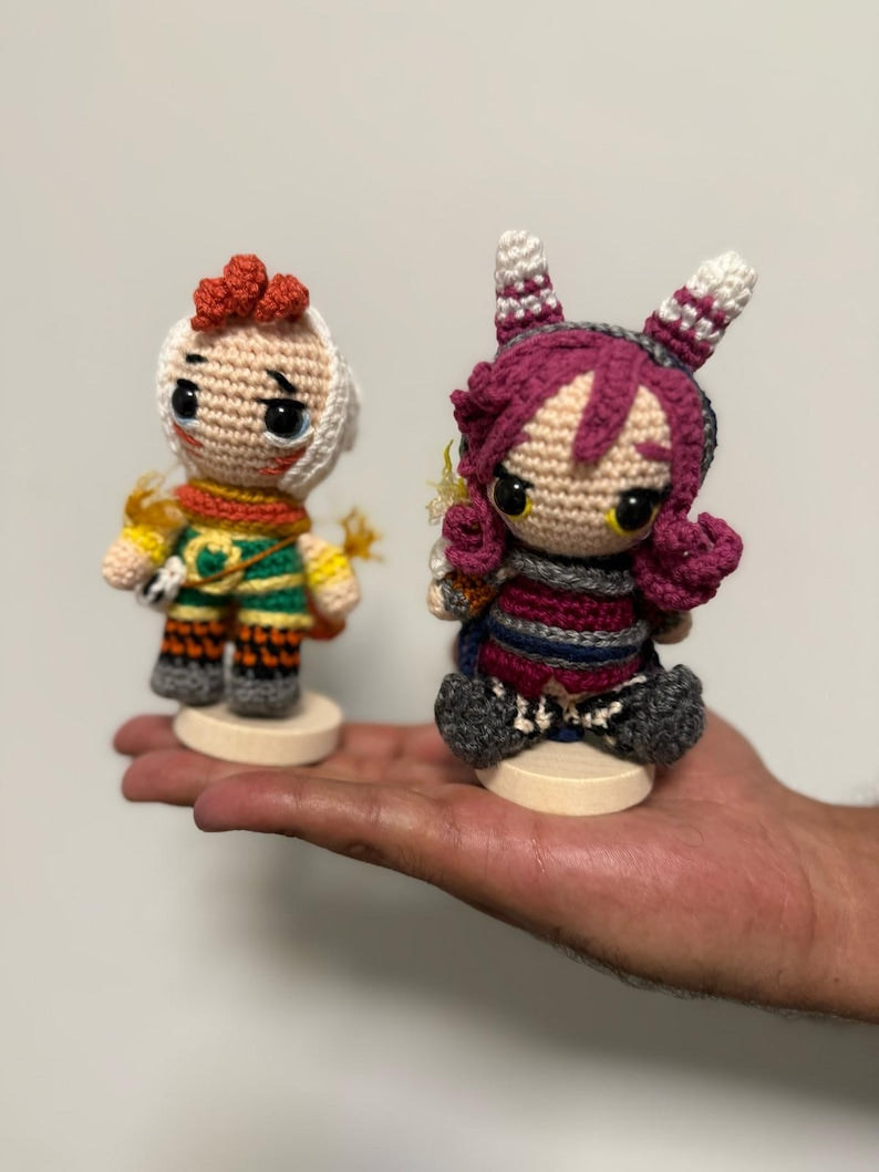 Xayah & Rakan Keychain Plushie, League of Legends Xayah and Rakan, Xayah Keychain, Rakan Keychain, Xayah Gift, League of Legends Gift, LOL