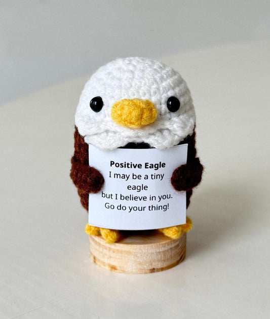 Crochet Eagle Support Inspirational, Positive Eagle, Crochet Animal Gifts, Funny Desk Decor, Healing Gift, Birthday Gift For Friends, Family