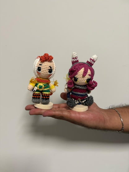 Xayah & Rakan Keychain Plushie, League of Legends Xayah and Rakan, Xayah Keychain, Rakan Keychain, Xayah Gift, League of Legends Gift, LOL