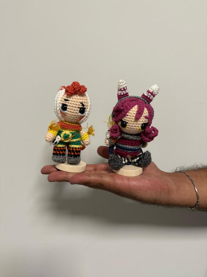 Xayah & Rakan Keychain Plushie, League of Legends Xayah and Rakan, Xayah Keychain, Rakan Keychain, Xayah Gift, League of Legends Gift, LOL