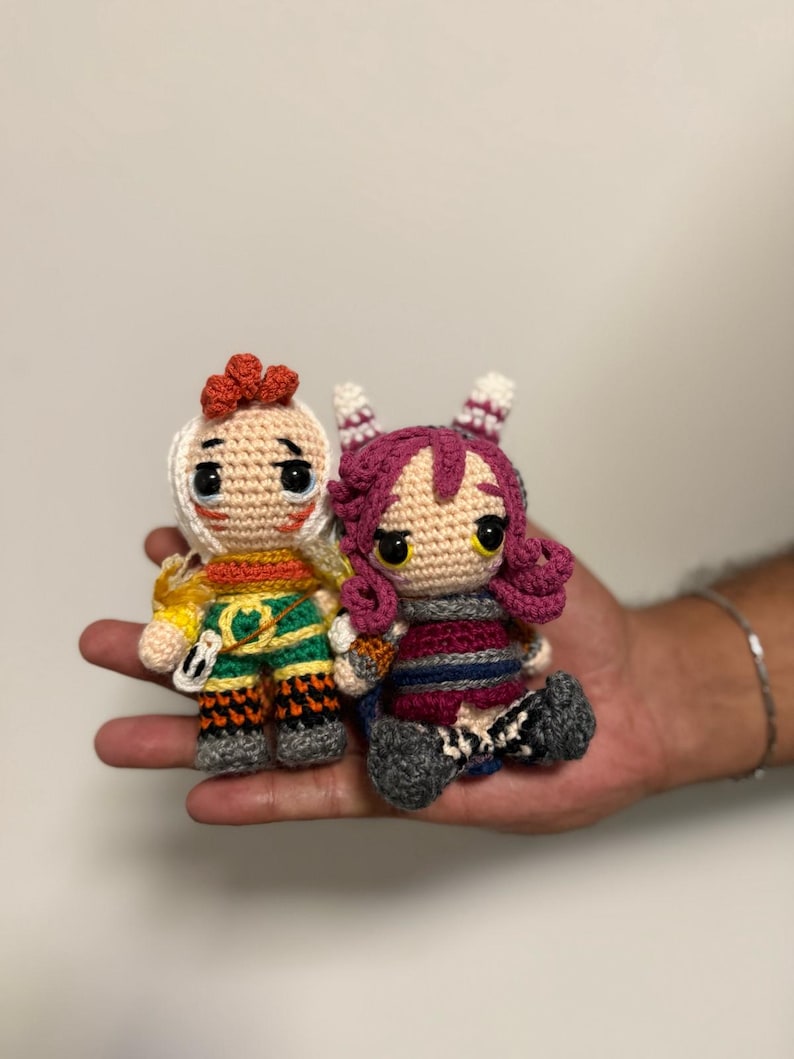 Xayah & Rakan Keychain Plushie, League of Legends Xayah and Rakan, Xayah Keychain, Rakan Keychain, Xayah Gift, League of Legends Gift, LOL