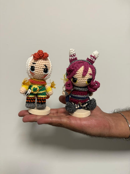 Xayah & Rakan Keychain Plushie, League of Legends Xayah and Rakan, Xayah Keychain, Rakan Keychain, Xayah Gift, League of Legends Gift, LOL