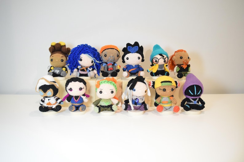 Valorant Plush Keychain, Jett, Reyna, Sage, Phoenix, Killjoy, Viper, Astra, Omen, Valorant Crochet, Raze, Sova, Yoru, Kayo, Astra, Gekko