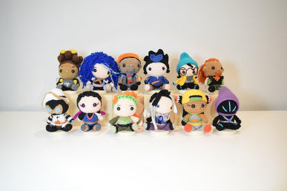 Valorant Plush Keychain, Jett, Reyna, Sage, Phoenix, Killjoy, Viper, Astra, Omen, Valorant Crochet, Raze, Sova, Yoru, Kayo, Astra, Gekko