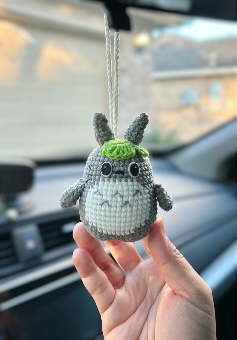 Crochet Totoro And Mei Amigurumi Keychain