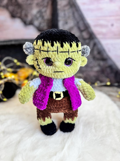 Frankenstein Decor, Halloween Crochet Monster, Horror Lover Gift