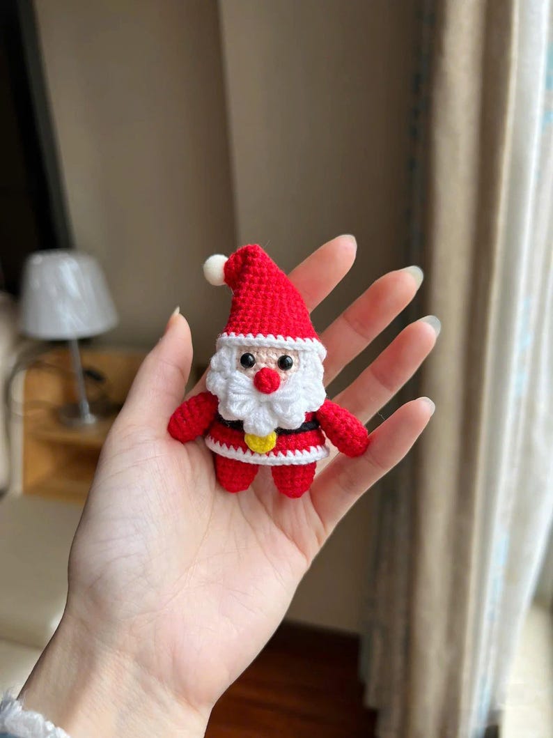 Crochet Santa Christmas Ornament: Handmade Holiday Decor