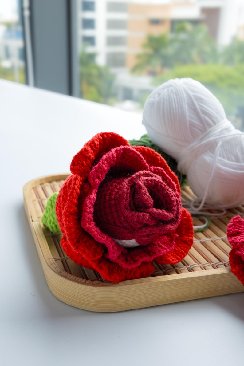 Handmade Crochet Rose Doll – Cotton Amigurumi Plush Toy