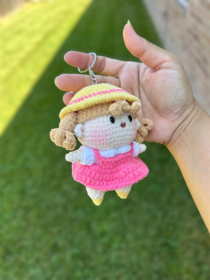 Crochet Totoro And Mei Amigurumi Keychain