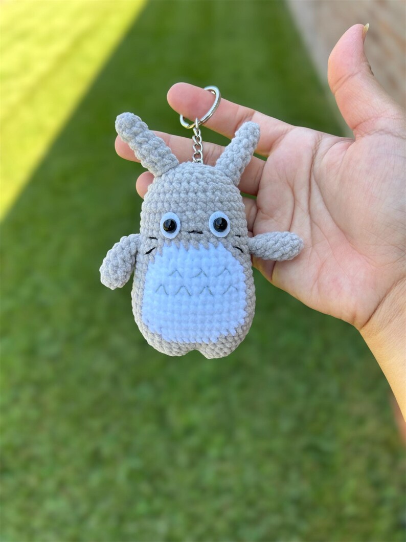 Crochet Totoro And Mei Amigurumi Keychain