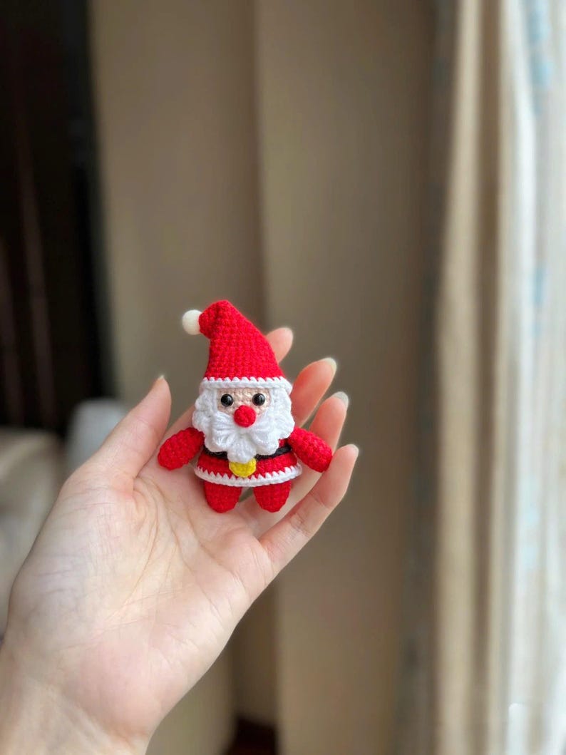 Crochet Santa Christmas Ornament: Handmade Holiday Decor