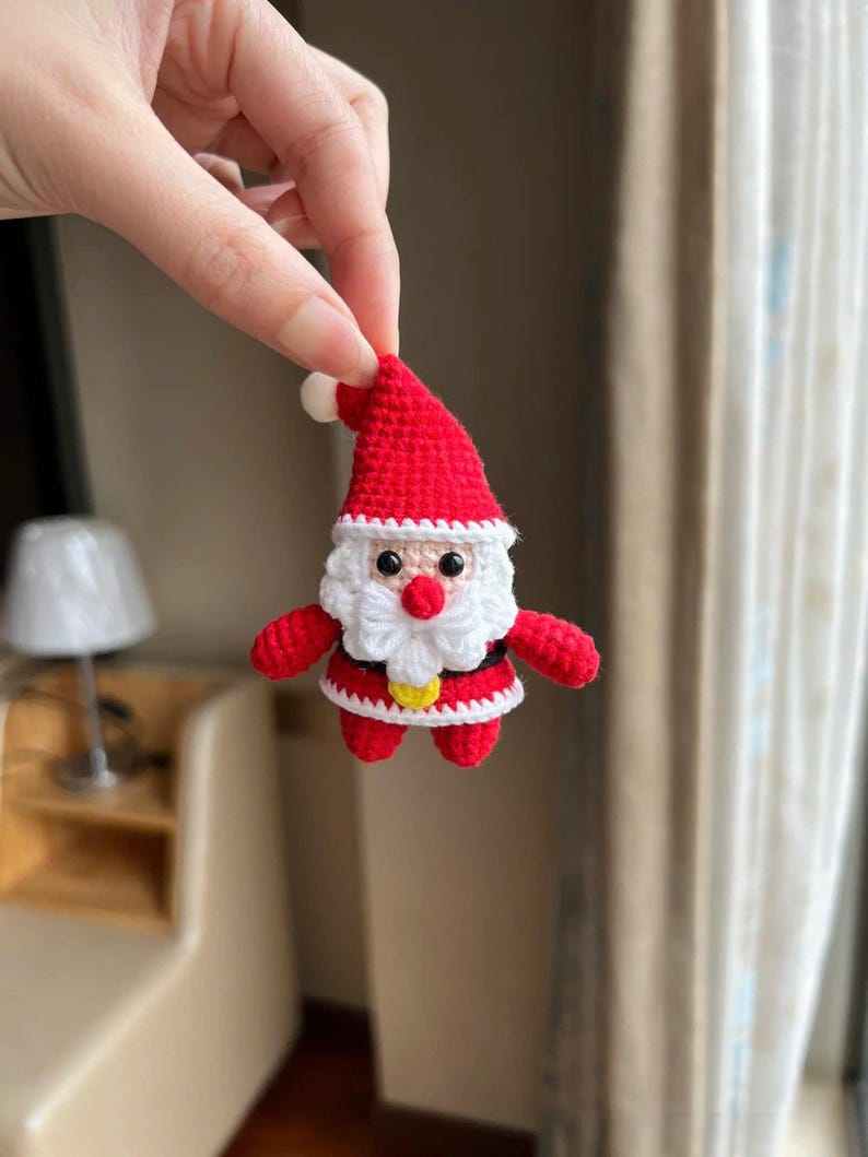 Crochet Santa Christmas Ornament: Handmade Holiday Decor