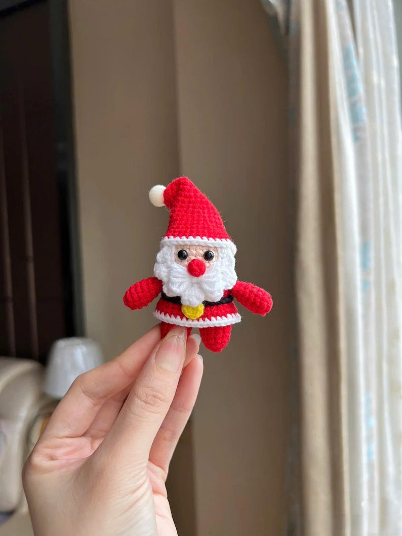 Crochet Santa Christmas Ornament: Handmade Holiday Decor