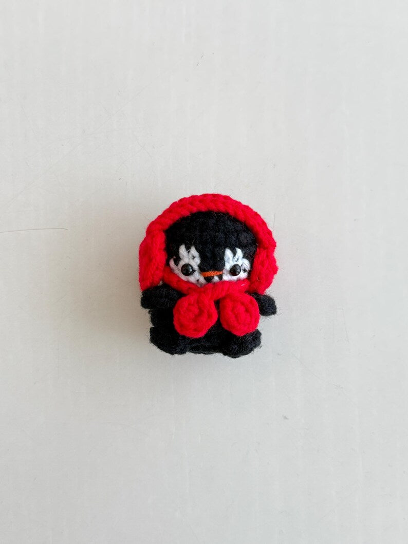 Handmade Crochet Penguin Keychain, Amigurumi Baby Penguin, Crochet Mini Penguin Plush Toy, Penguin Plushie, Backpack Accessory