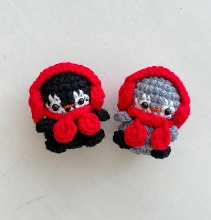 Handmade Crochet Penguin Keychain, Amigurumi Baby Penguin, Crochet Mini Penguin Plush Toy, Penguin Plushie, Backpack Accessory