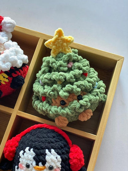Crochet Christmas Car Ornament, Christmas Gifts, Handmade Snowman, Santa, Penguin, Grin, Crochet car hanging, Cute Grin Car Charm, Xmas Gift