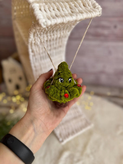 Christmas сar charm rear view mirror / Santa Claus Grinch Snowman Gingerbread man Deer crochet car hanger decor / Christmas gift
