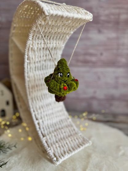 Christmas сar charm rear view mirror / Santa Claus Grinch Snowman Gingerbread man Deer crochet car hanger decor / Christmas gift