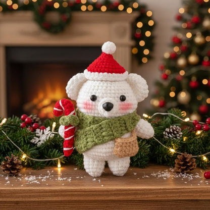 Christmas Bear Crochet Doll, Bear Christmas Amigurumi, Bear Crochet Pattern, Cute Bear Crochet, Magic bear, Christmas Decor, Gift For Her