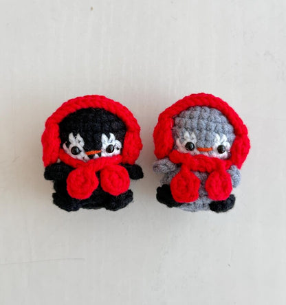 Handmade Crochet Penguin Keychain, Amigurumi Baby Penguin, Crochet Mini Penguin Plush Toy, Penguin Plushie, Backpack Accessory