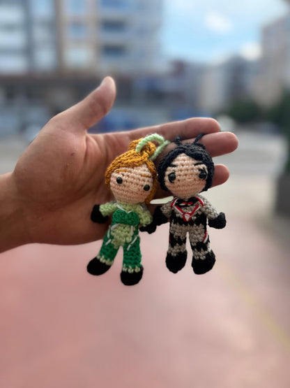 Mini Split Fiction Plush, Split Fiction Keychain, Split Fiction Zoe and Mio, Zoe and Mio Plush, Split Fiction Gift, PS5 Gift,8cm-3.14 Inches