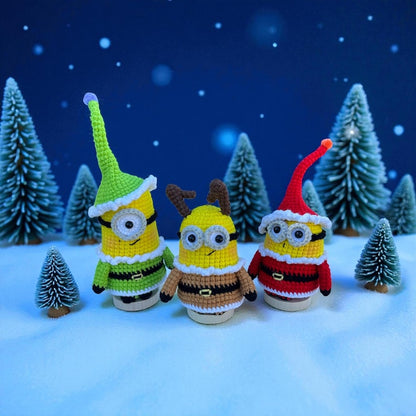Crochet Minions Hanging, Valentines Gift, Birthday gift