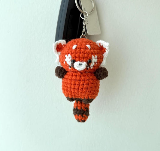 Crochet Red Panda Keychain, Amigurumi Red Panda, Baby Red Panda Plushie Toy Keychain, Red Panda Stuffed Animal, Red Panda Cute Gifts