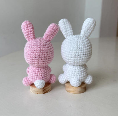 Crochet Bunny Positive With Desk Decorations, Supportive Bunny Plushie, Birthday Gift, Gifts For Children Family Friend Coworkers