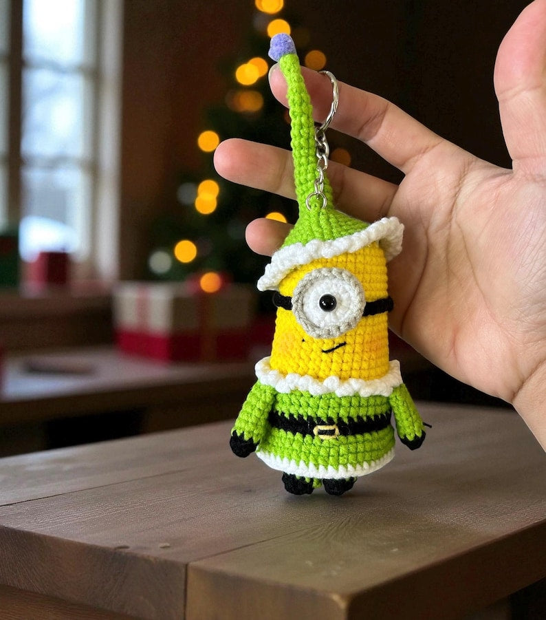Crochet Minions Hanging, Valentines Gift, Birthday gift