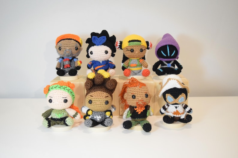 Valorant Plush Keychain, Jett, Reyna, Sage, Phoenix, Killjoy, Viper, Astra, Omen, Valorant Crochet, Raze, Sova, Yoru, Kayo, Astra, Gekko
