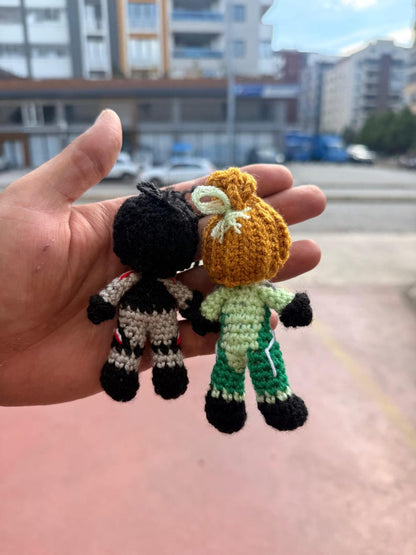 Split Fiction Handmade Crochet Plush, Mio and Zoe, Split Fiction Mio and Zoe, Mio Plush, Zoe Plush, Split Fiction Keychain,Couple Gamer Gift