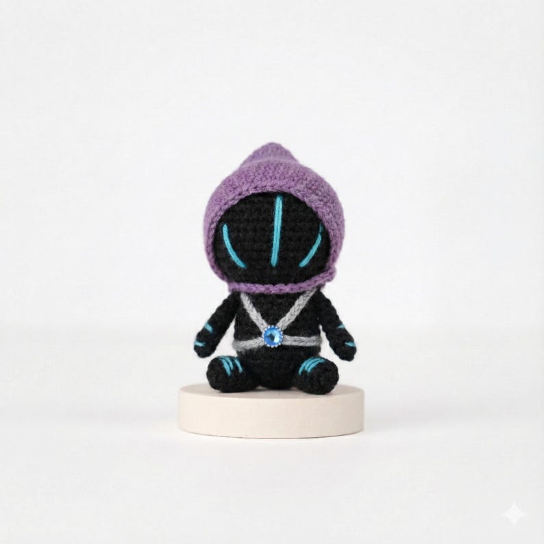 Valorant Omen Keychain, Valorant Omen Plushie, Omen Doll, Amigurumi Omen, Valorant Characters, Omen Figure, Valorant Gift, Valorant Idea
