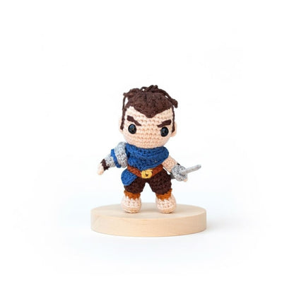 League of Legends Yasuo Plush Keychain, Yasuo Amigurumi, Lol keychain, Yasuo Crochet Doll, LOL Car Acessory, League of Legends Figure