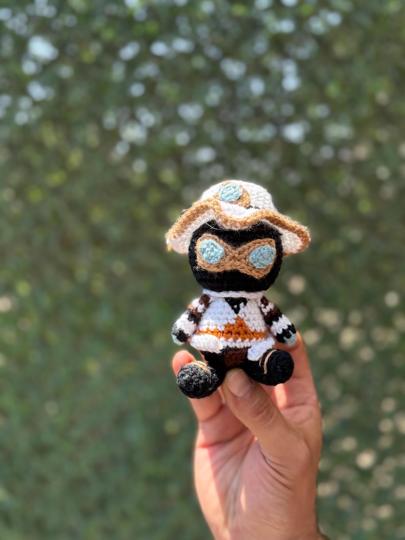 Valorant Cypher Keychain, Cypher Plush Keychain, Valorant Cypher Figure, Amigurumi Cypher, Valorant Character Cypher, Cypher Fan Art