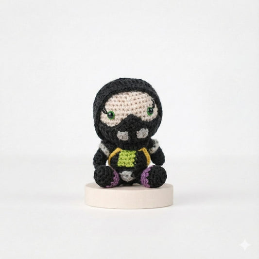 Valorant Viper Crochet Plush, Valorant Viper Keychain, Viper Doll, Amigurumi Viper, Valorant Character, Viper Figure, Viper Desk Figure