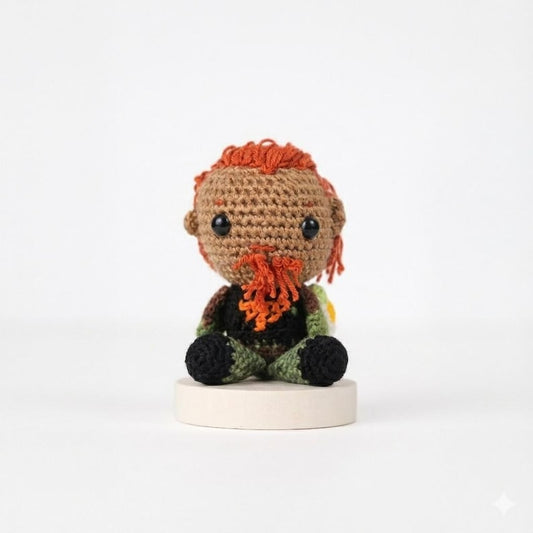 Valorant Breach Keychain, Valorant Breach Plushie, Valorant Breach Crochet Doll, Amigurumi Breach, Valorant Fan Art, Breach Figure