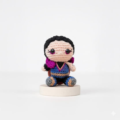 Crochet Valorant Reyna Keychain, Reyna Plushie, Reyna Doll, Amigurumi Reyna, Valorant Character Keychain, Reyna Figure, Reyna Desk Figure