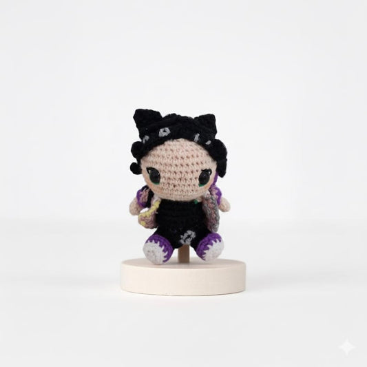 Valorant Clove Crochet Plush Keychain, Valorant Clove Doll, Amigurumi Clove Keychain, Valorant Character, Clove Figure, Clove Desk Figure