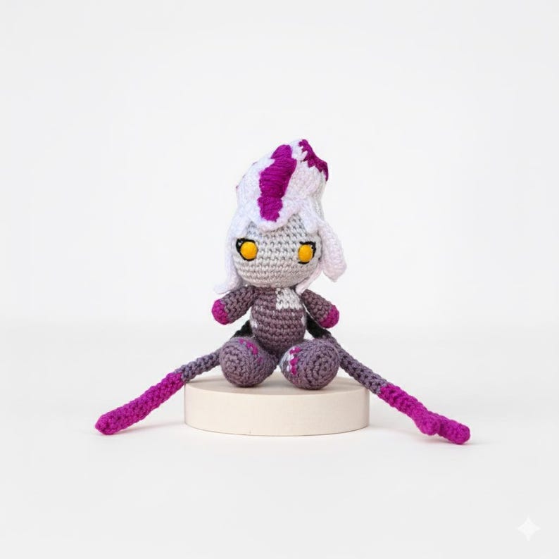 League of Legends Eveleynn Keychain, Amigurumi Evelynn, Evelynn Crochet, Lol Gift, League of Legendfs Characters, League of Legends Keychain