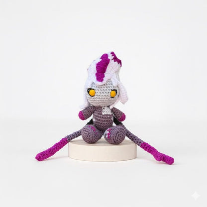 League of Legends Eveleynn Keychain, Amigurumi Evelynn, Evelynn Crochet, Lol Gift, League of Legendfs Characters, League of Legends Keychain