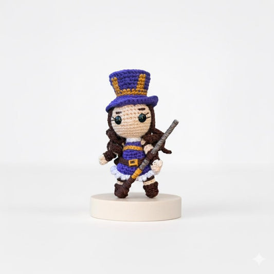League of Legends Caitlyn Plushie, Caitlyn Crochet, Caitlyn Figure, Caitlyn 3D, League of Legends Gift, , Caitlyn Keychain, CaitlynAmigurumi