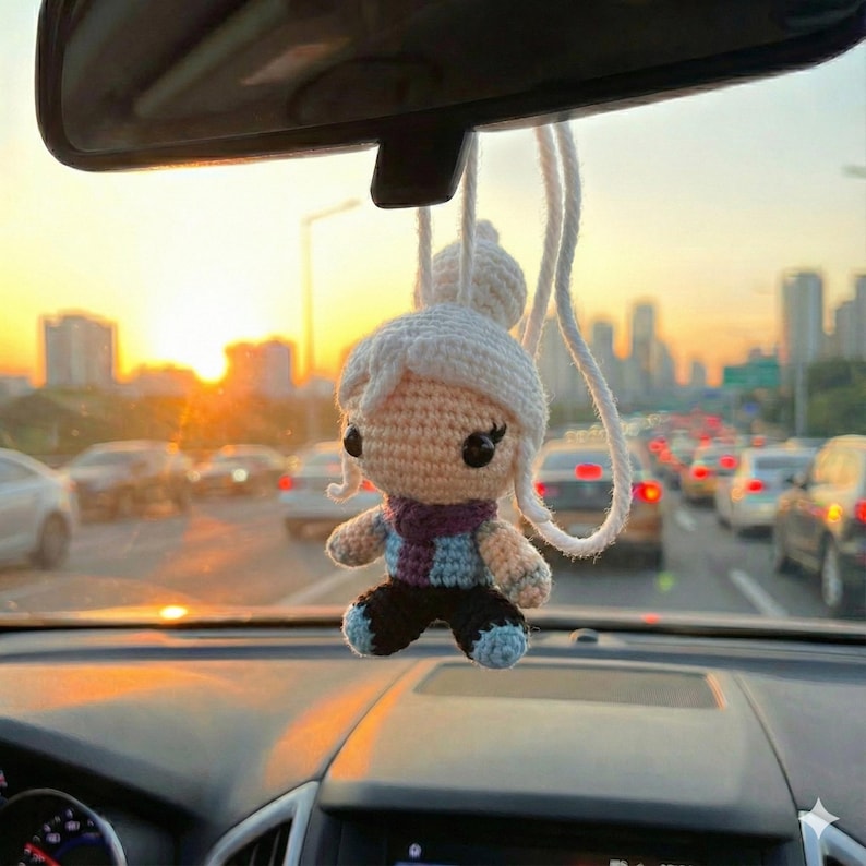 Valorant Jett Car Accessory, Valorant Gift, Amigurumi Plush Keychain