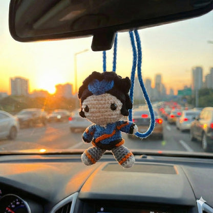 Valorant Jett Car Accessory, Valorant Gift, Amigurumi Plush Keychain