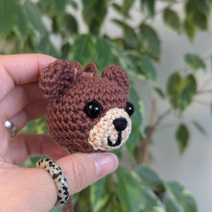 Crochet Bear Car Charm | Bear Rearview Mirror Hanger