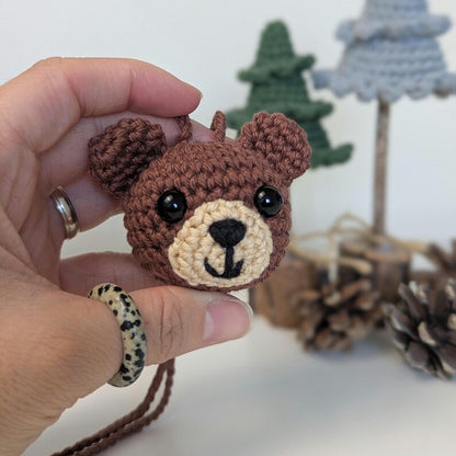 Crochet Bear Car Charm | Bear Rearview Mirror Hanger
