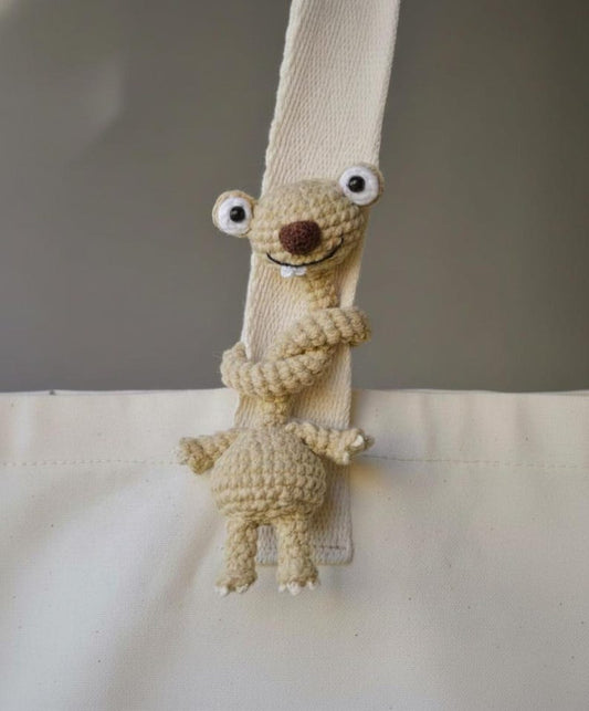 Sid the Sloth Amigurumi, Crochet Sloth , Long Neck Sloth, Ice Age Character Crochet, Gift For Her, Bag Charm