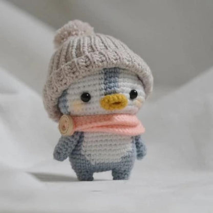 The little Penguin wearing Beanie crochet, Penguin crochet, Crochet cute doll, Handmade gift ideas, Penguin amigurumi, Gift for winter