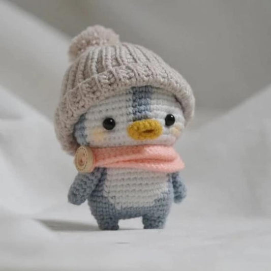 The little Penguin wearing Beanie crochet, Penguin crochet, Crochet cute doll, Handmade gift ideas, Penguin amigurumi, Gift for winter