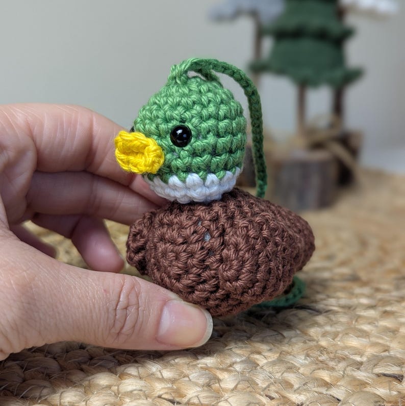 Rubber Duck Car Charm | Crochet Duck Rearview Mirror Accessories